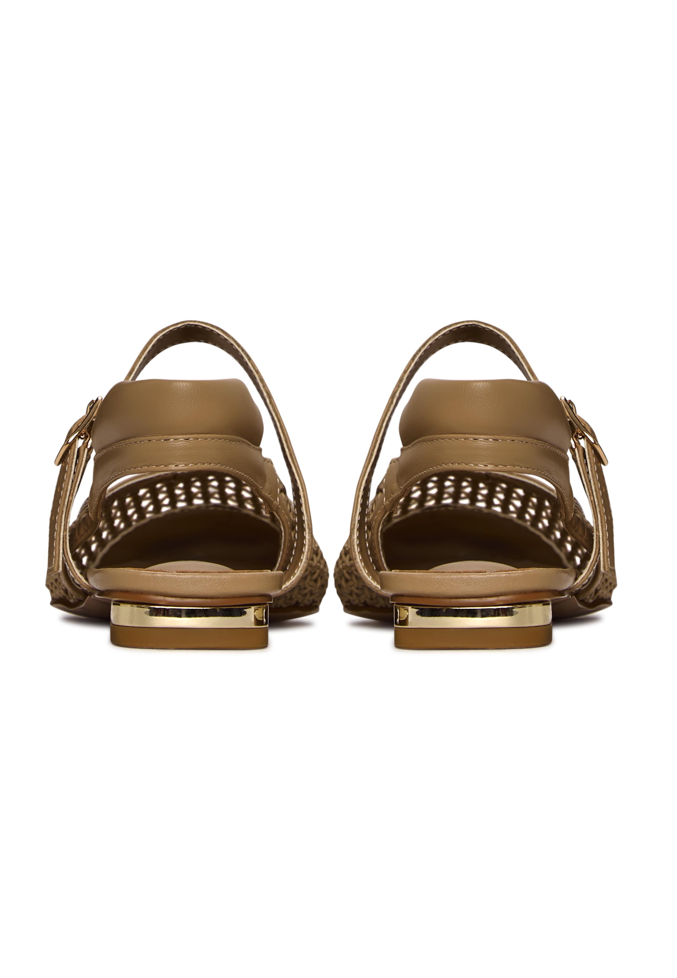 CESARE GASPARI Strap ballerina in Brown
