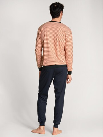 CALIDA Pyjama lang 'Nightwear Xtra' in Bruin