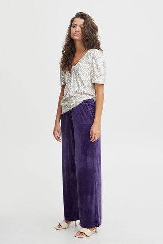 ICHI Loose fit Pants 'LAVANNY' in Purple