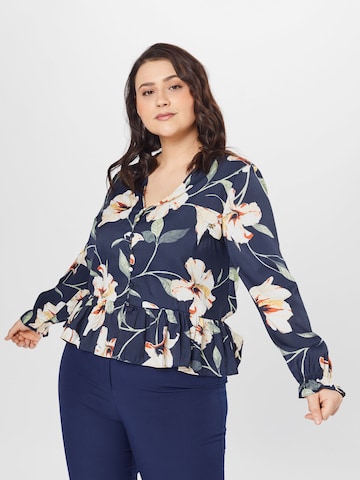 ABOUT YOU Curvy Blouse 'Mandy' in Blue: front
