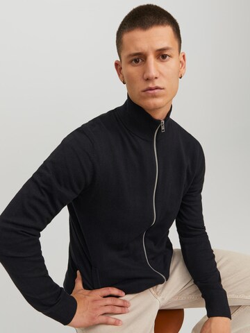 JACK & JONES Kardigán 'Emil' - fekete