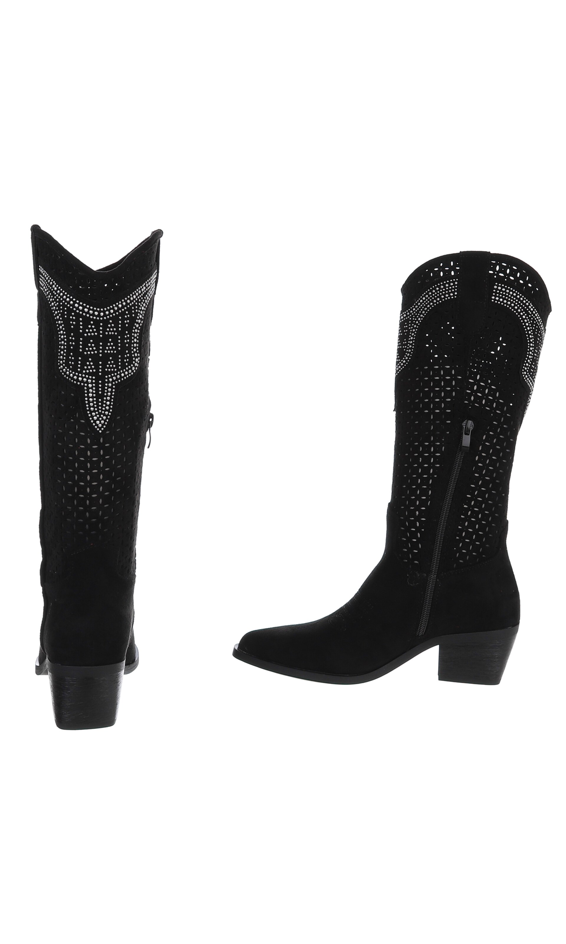 Ital-Design Cowboy Boots in Black