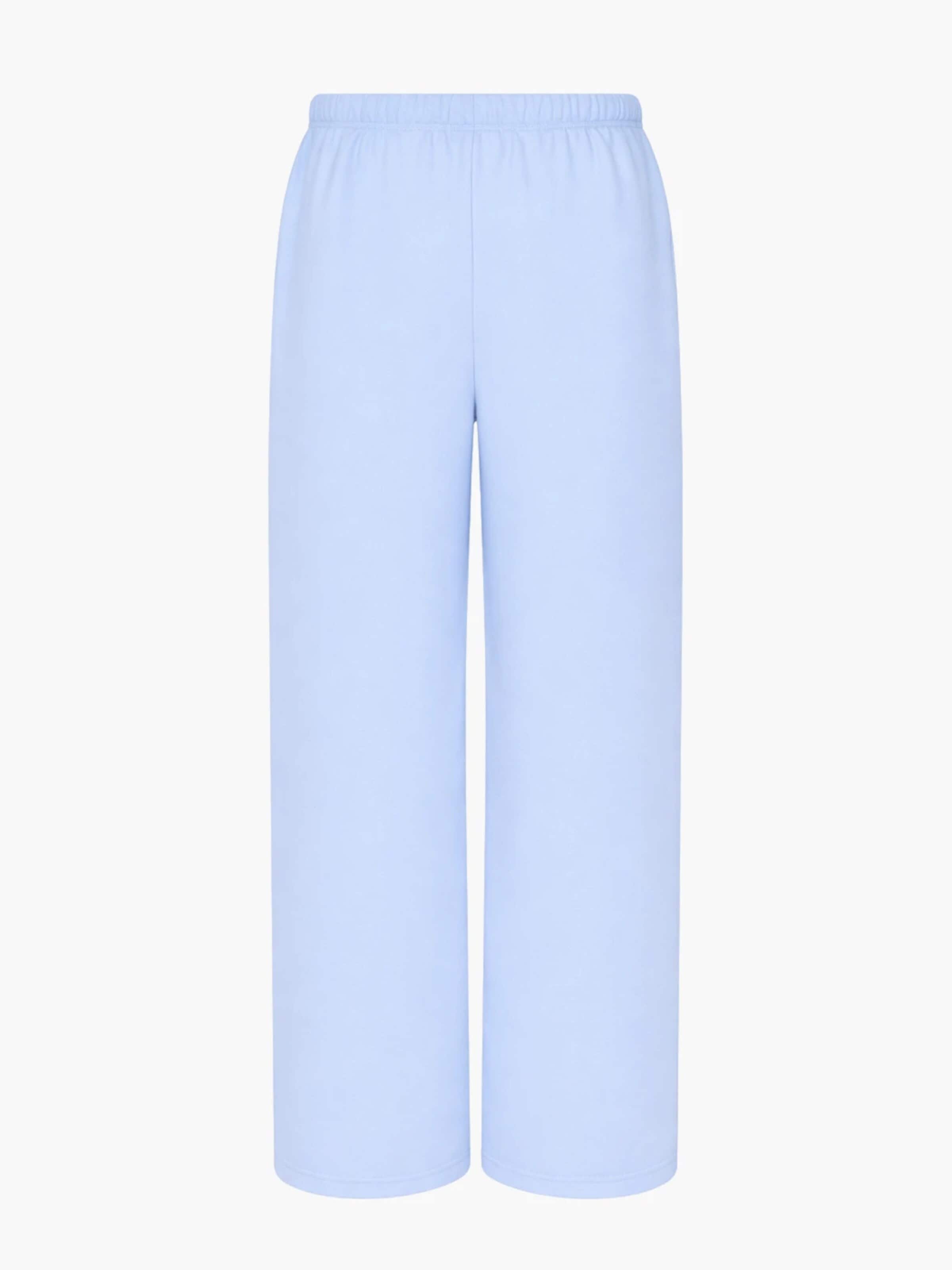 cfab (formerly creamy fabrics) Wide leg Byxa 'Everyday Relaxed Fit Straight Pants' i blå