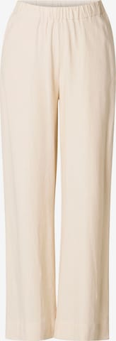 BASE LEVEL CURVY Pajama Pants in Beige: front