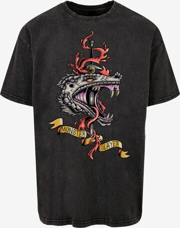 F4NT4STIC Shirt 'The Witcher Monster Slayer Netflix TV Series' in Black: front