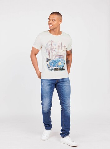 T-Shirt 'PALM BEACH' Key Largo en blanc