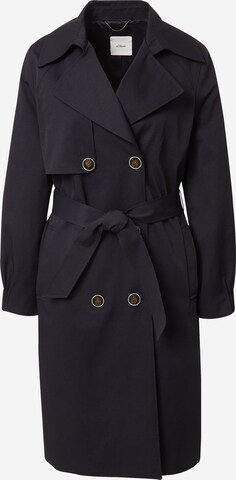 s.Oliver BLACK LABEL Ανοιξιάτικο και φθινοπωρινό παλτό σε μπλε: μπροστά