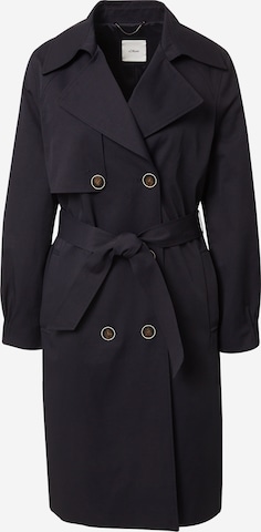 s.Oliver BLACK LABEL Between-Seasons Coat in Blue: front