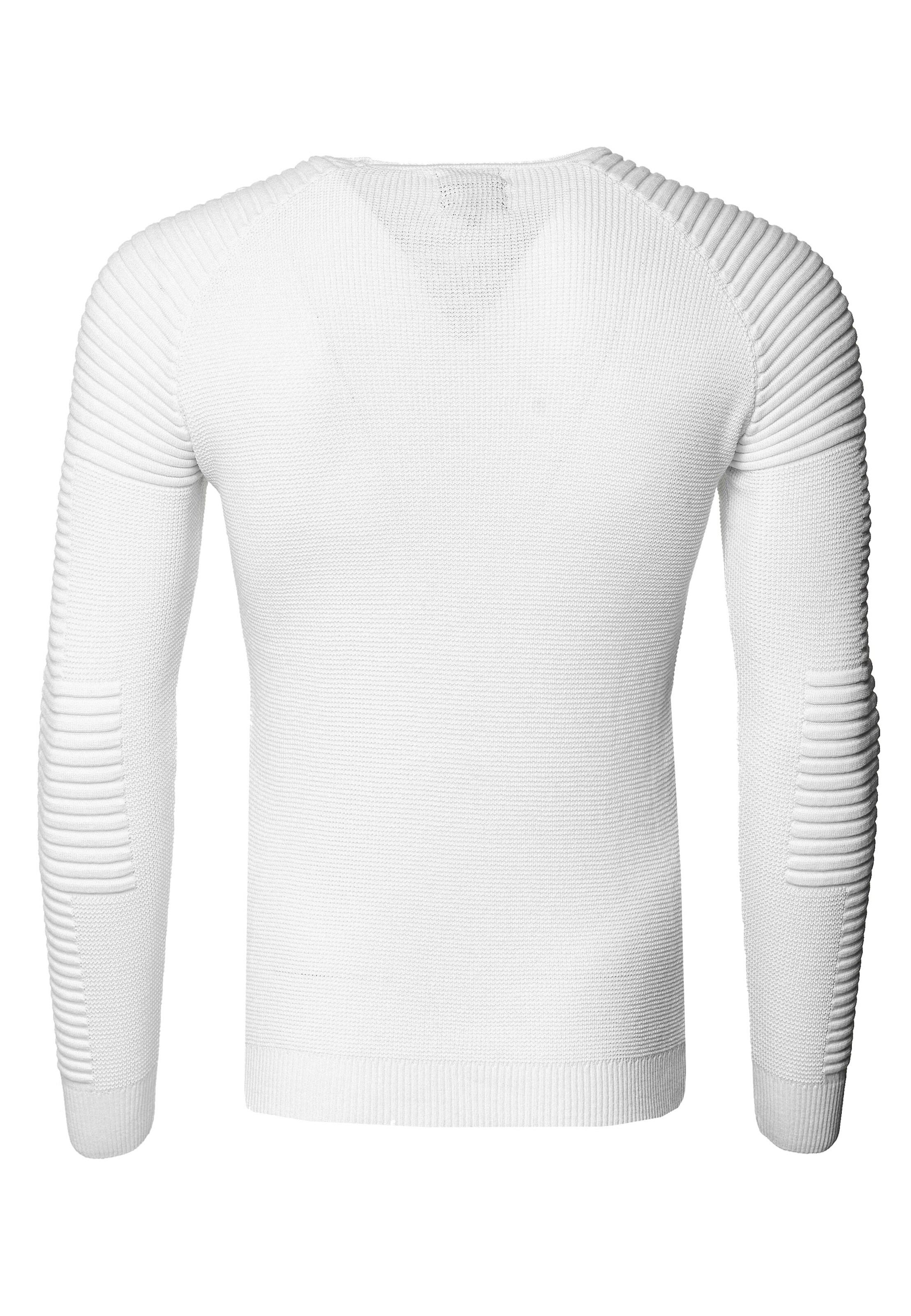 Rusty Neal Figurbetonter Feinstrick Pullover in Weiß