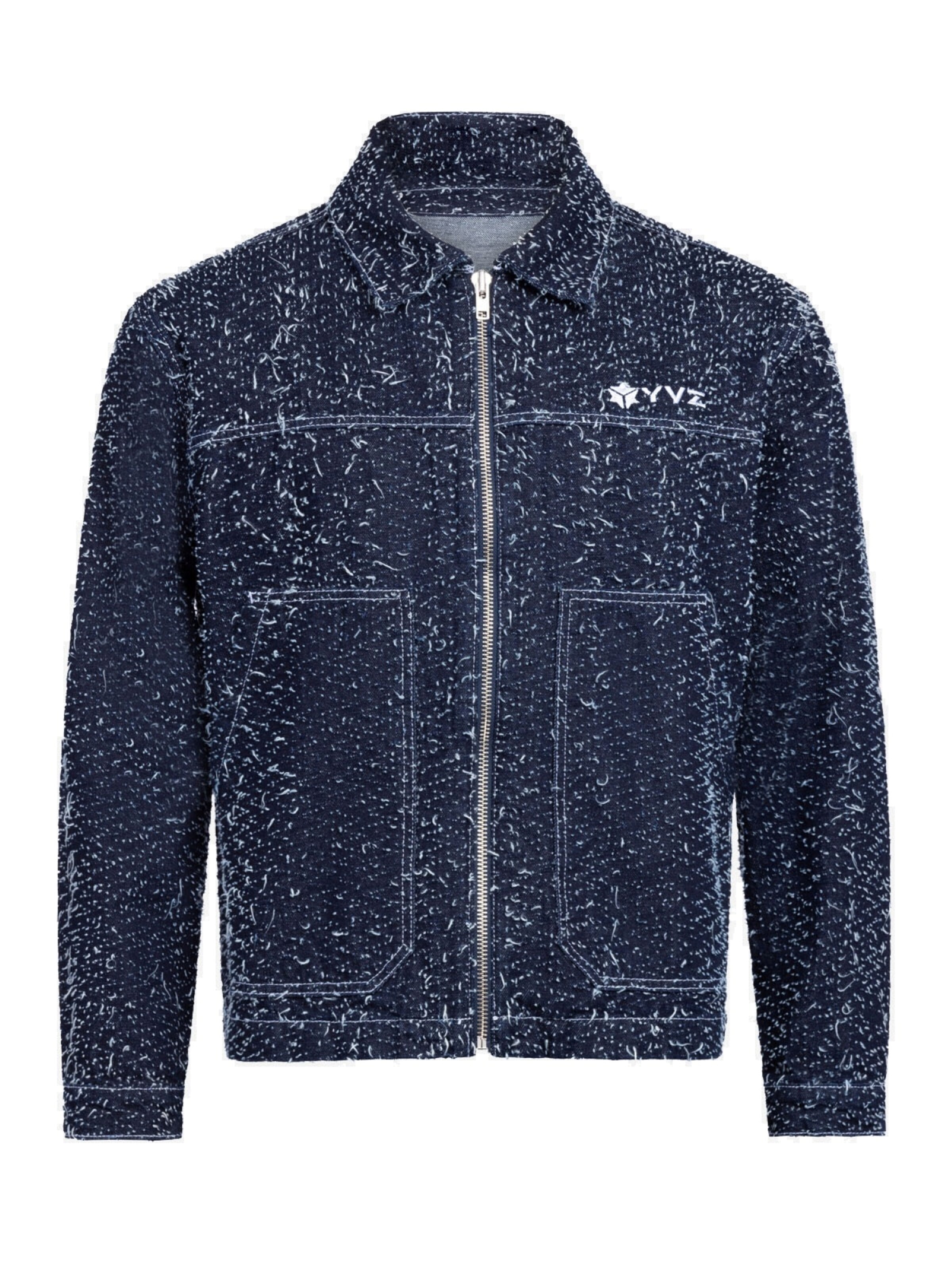 YVZ Denim Between-Season Jacket 'Cassiopeia' in Blue: front