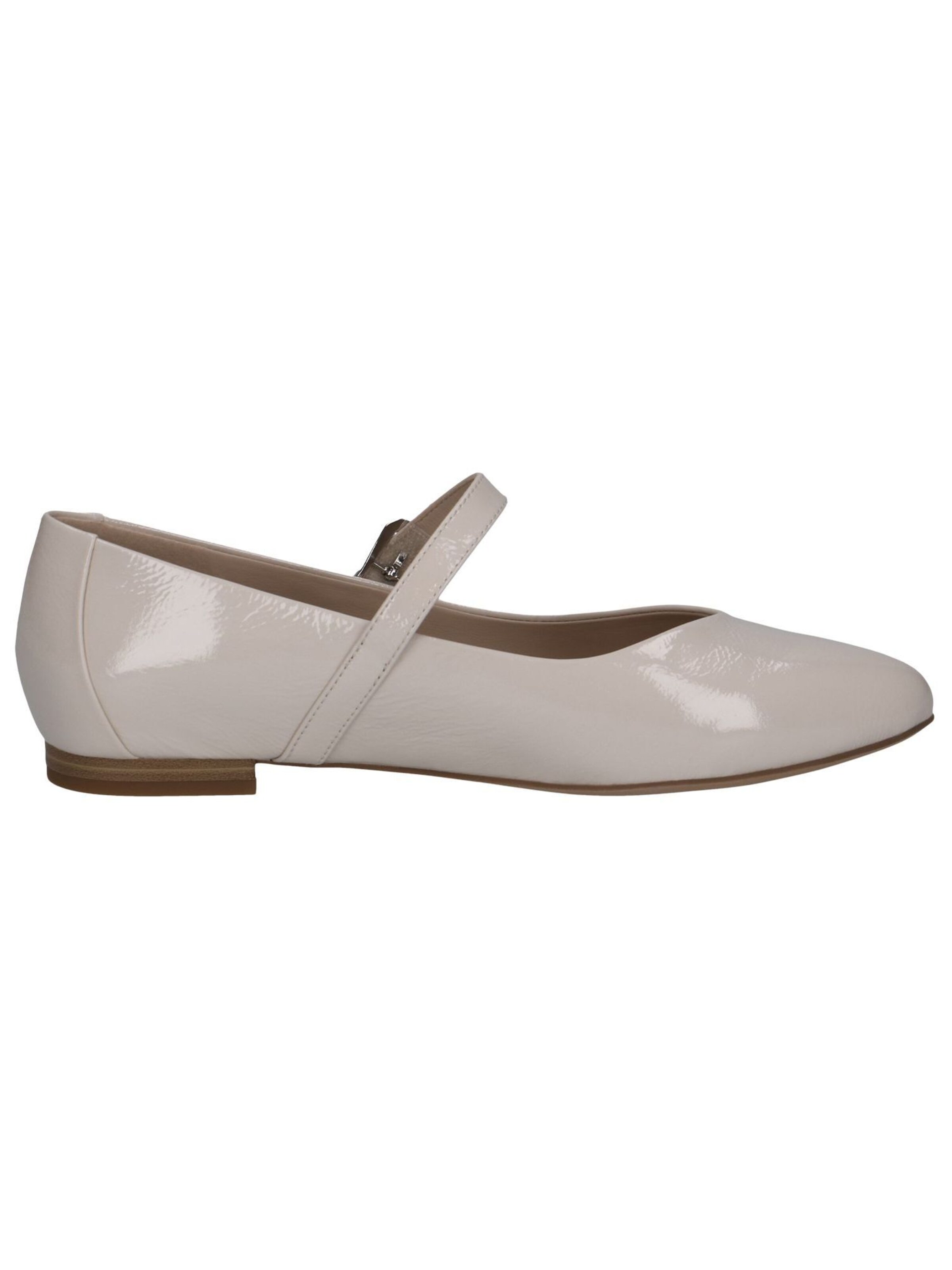 CAPRICE Ballet Flats with Strap in White