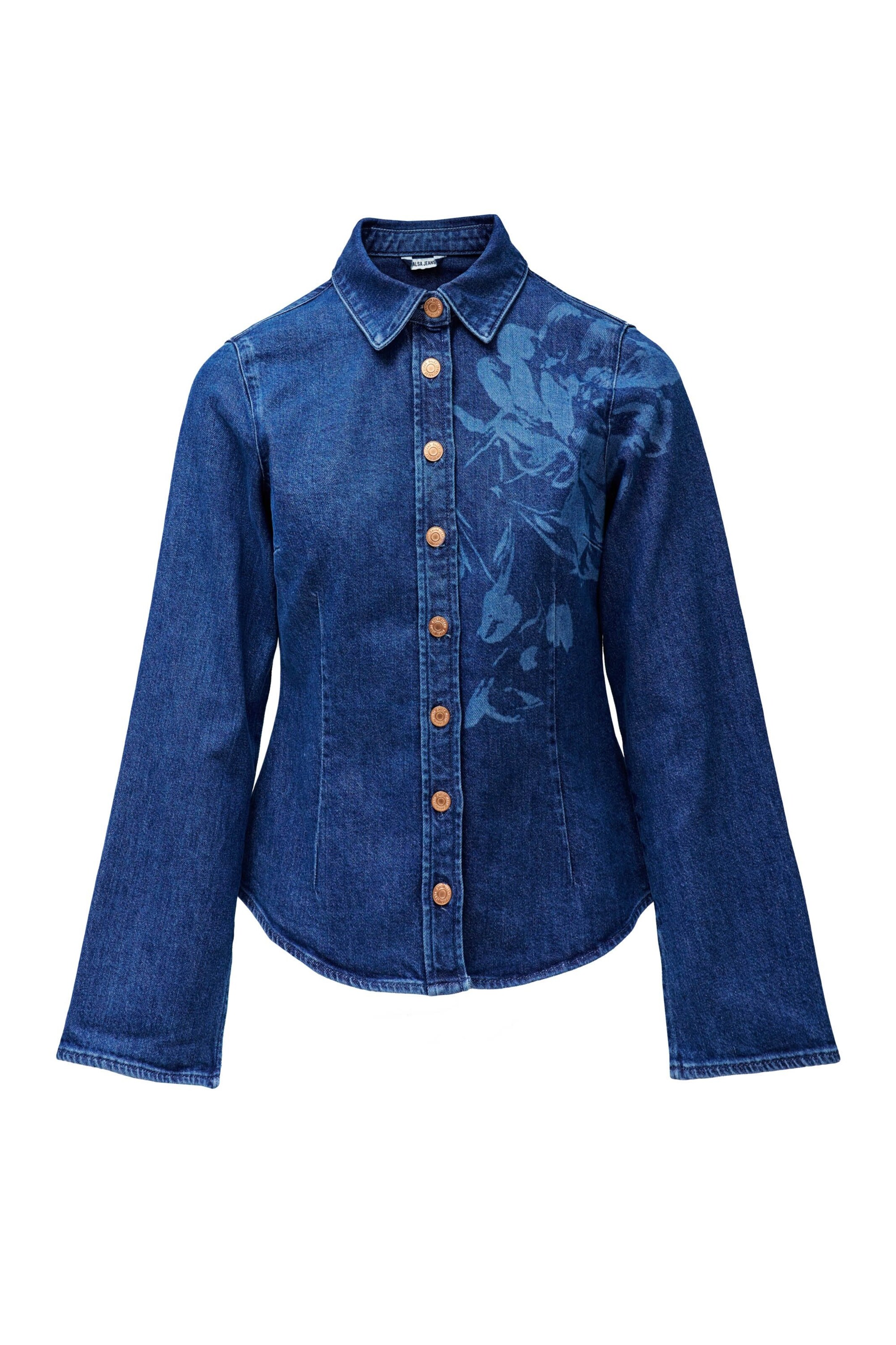 Salsa Jeans Bluse in Blau: Vorderseite