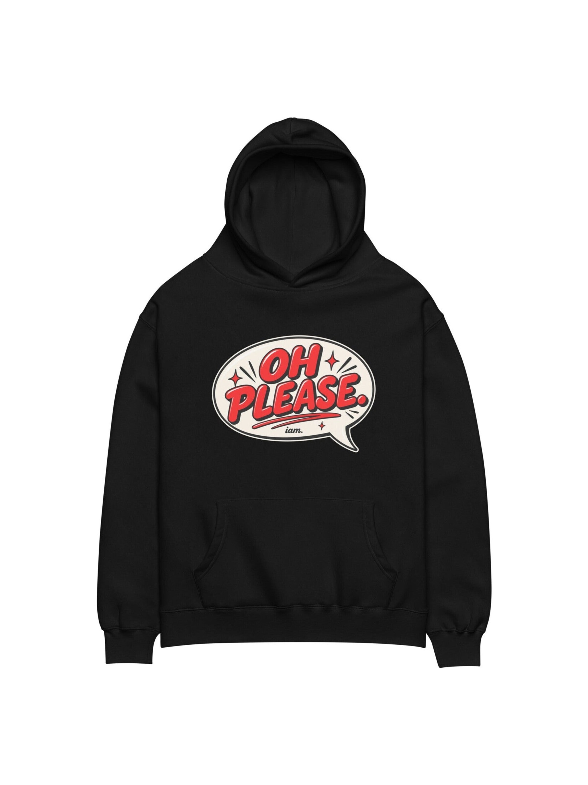 iam. Sweatshirt 'OP78 - THE HEAVY HOODIE' in Zwart: voorkant