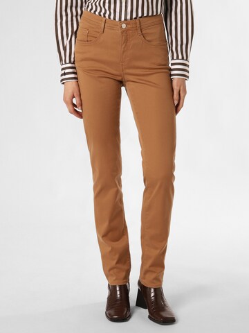 BRAX - Slimfit Pantalón en marrón: frente