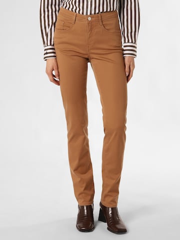 BRAX Slimfit Spodnie w kolorze brązowy: przód