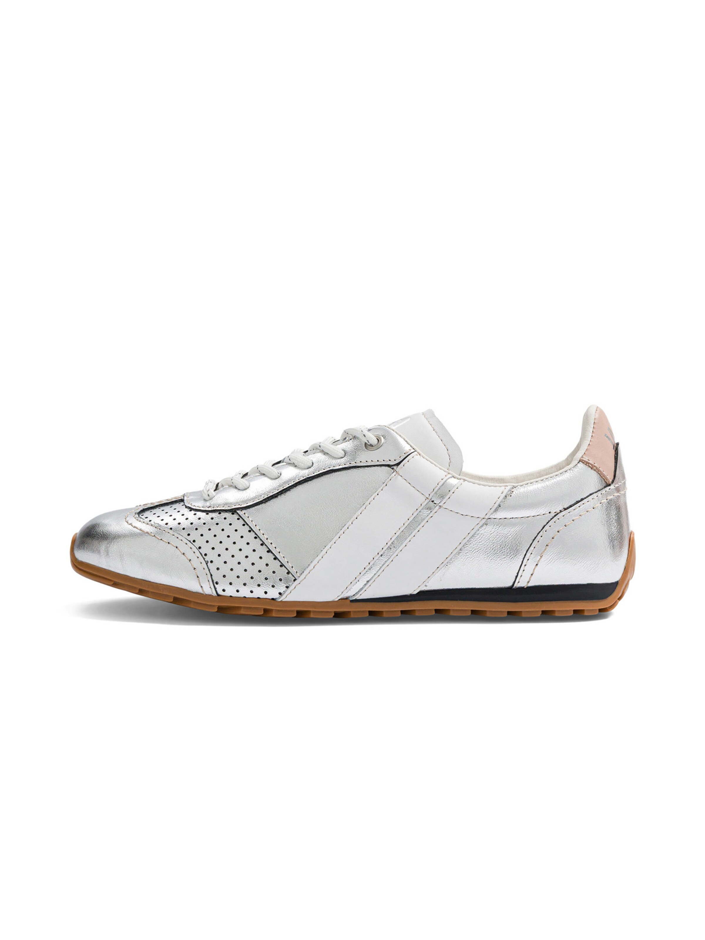 Caval - Sapatilhas slip-on ' BALLET ' em prata: lateral