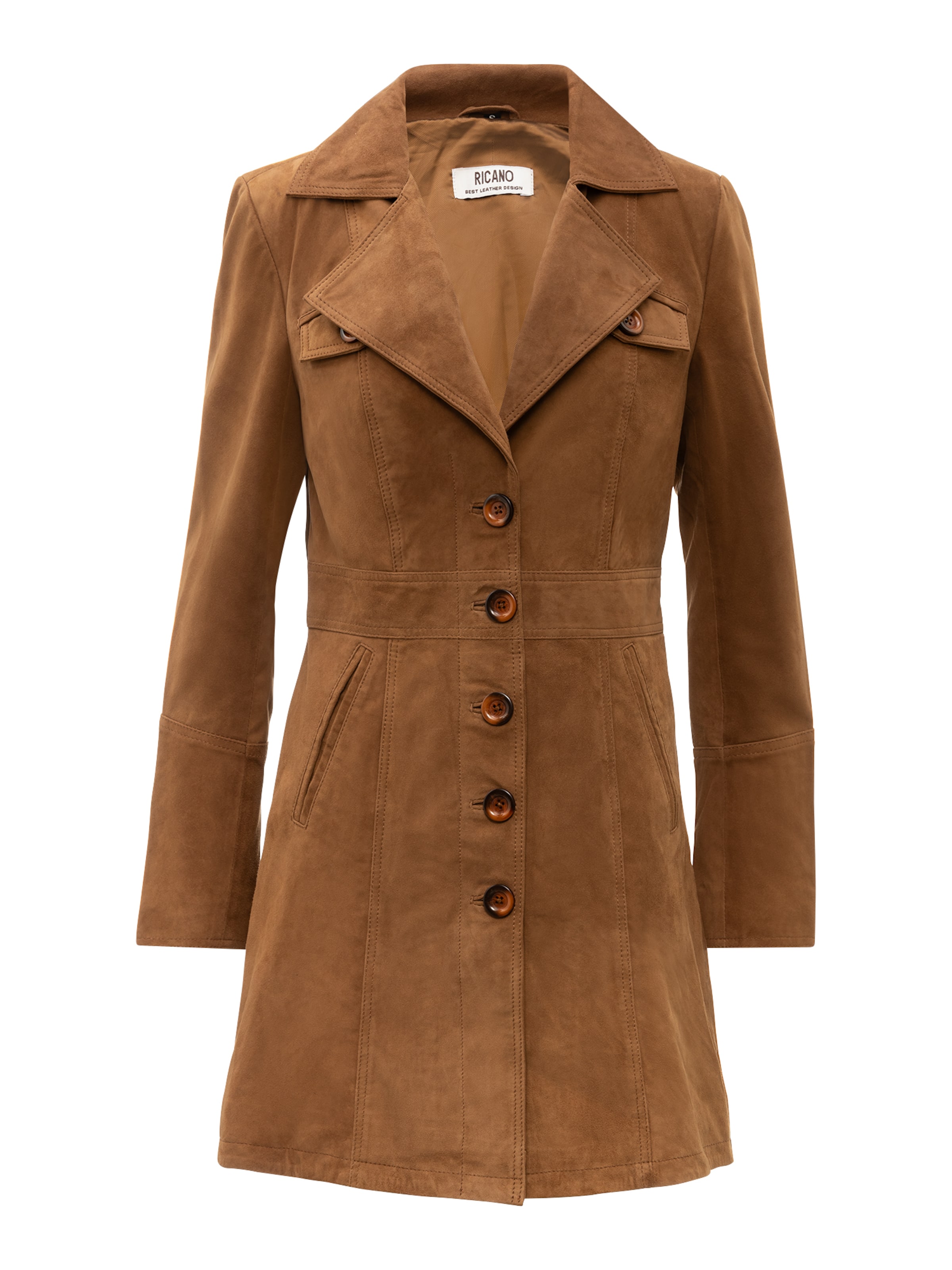 RICANO - Abrigo de entretiempo en marrón: frente