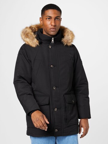 TOMMY HILFIGER Winterparka in Zwart: voorkant