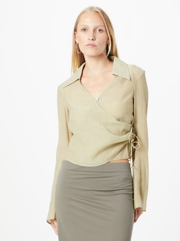 TOPSHOP Blouse in Groen: voorkant