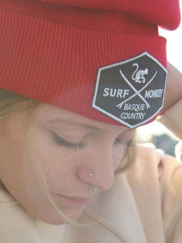 Bonnet Surf Monkey en rouge