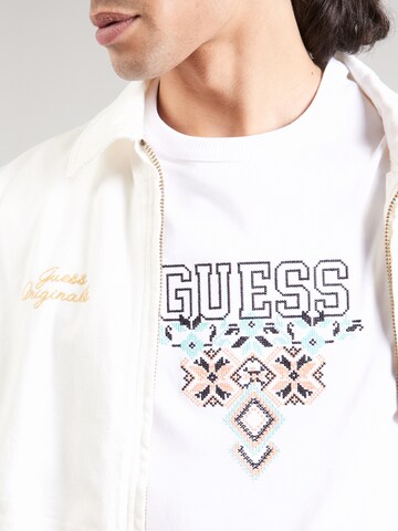 balta GUESS Marškinėliai