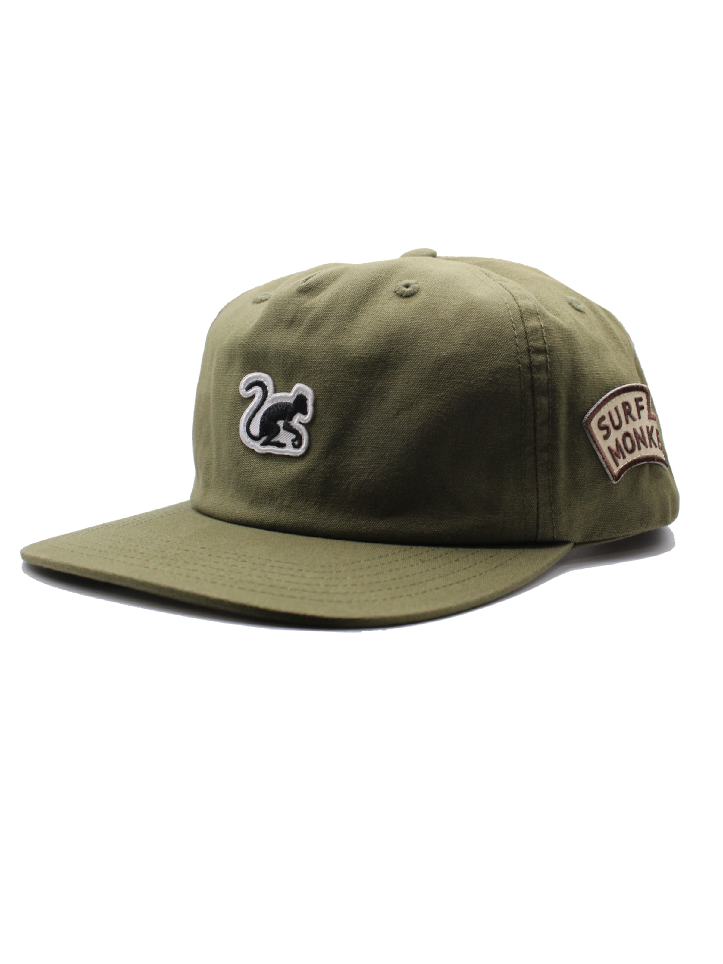 Surf Monkey Pet '5-Panel Cap Organic' in Groen: voorkant