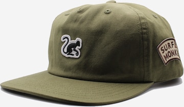 Surf Monkey Pet '5-Panel Cap Organic' in Groen: voorkant