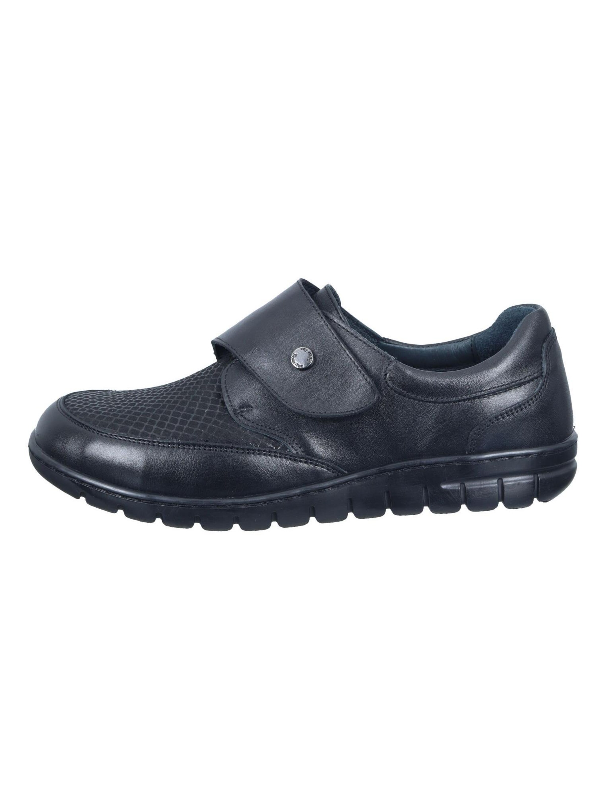 Comfortabel Classic Flats 'Klettschuhe' in Black