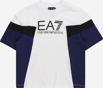 T-Shirt EA7 Emporio Armani en blanc : devant