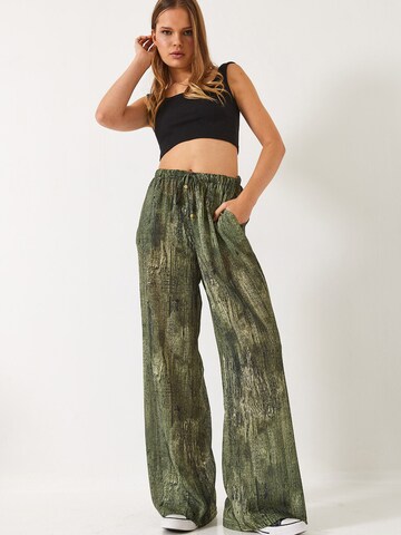 Bianco Lucci Bő szár Nadrág - zöld