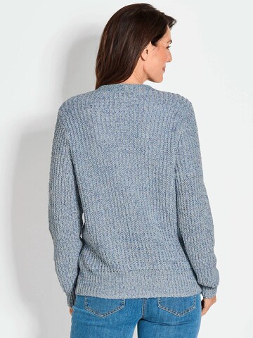 Goldner Strickjacke in Blau