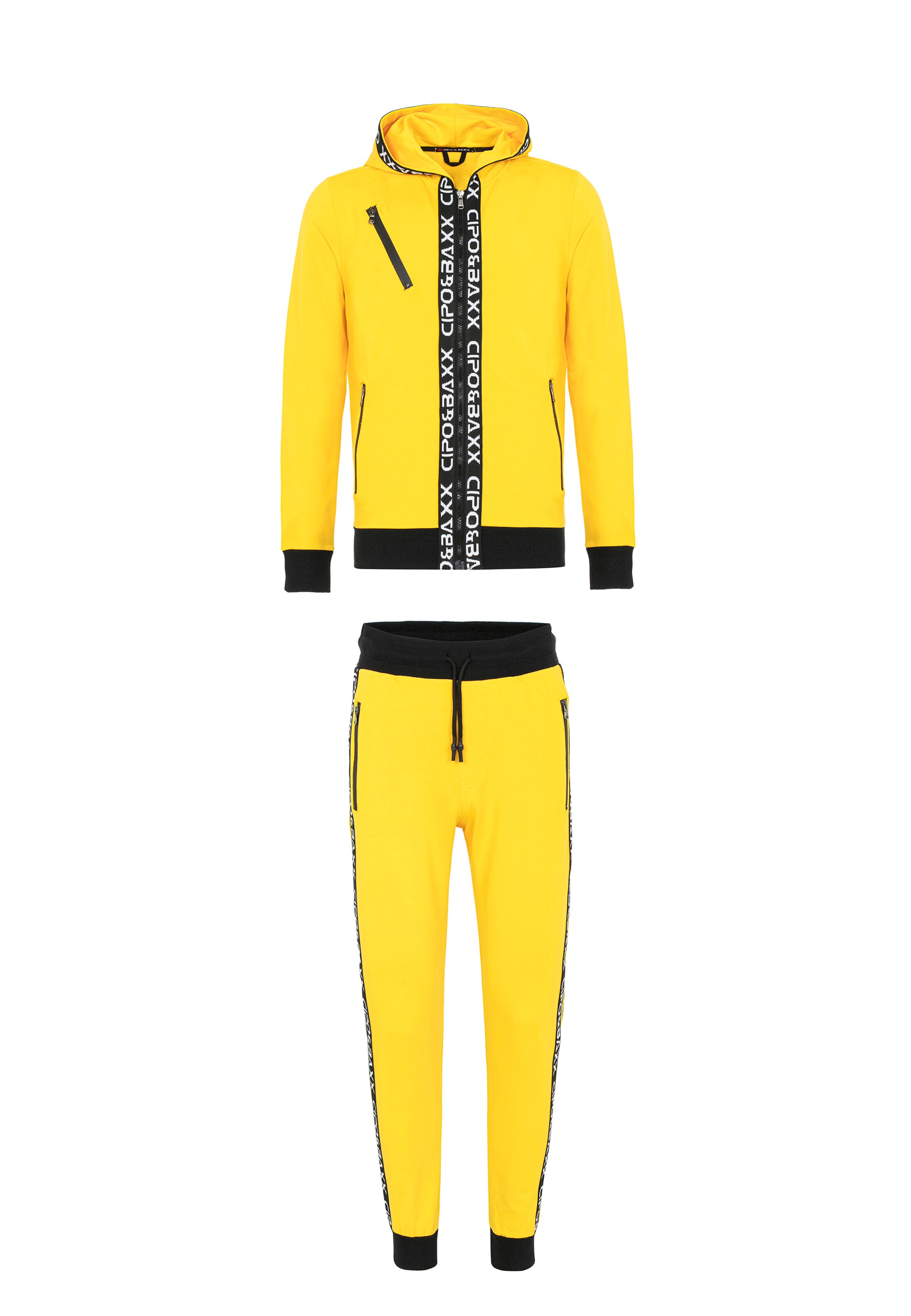 CIPO & BAXX Jogginganzug in Gelb: Vorderseite