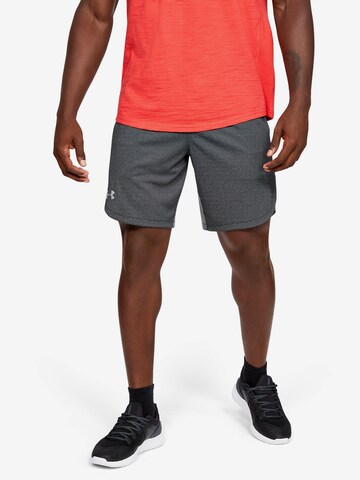 UNDER ARMOUR Regular Workout Pants in Grey: front