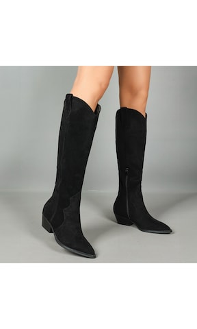 Ital-Design Stiefel in Schwarz: Vorderseite