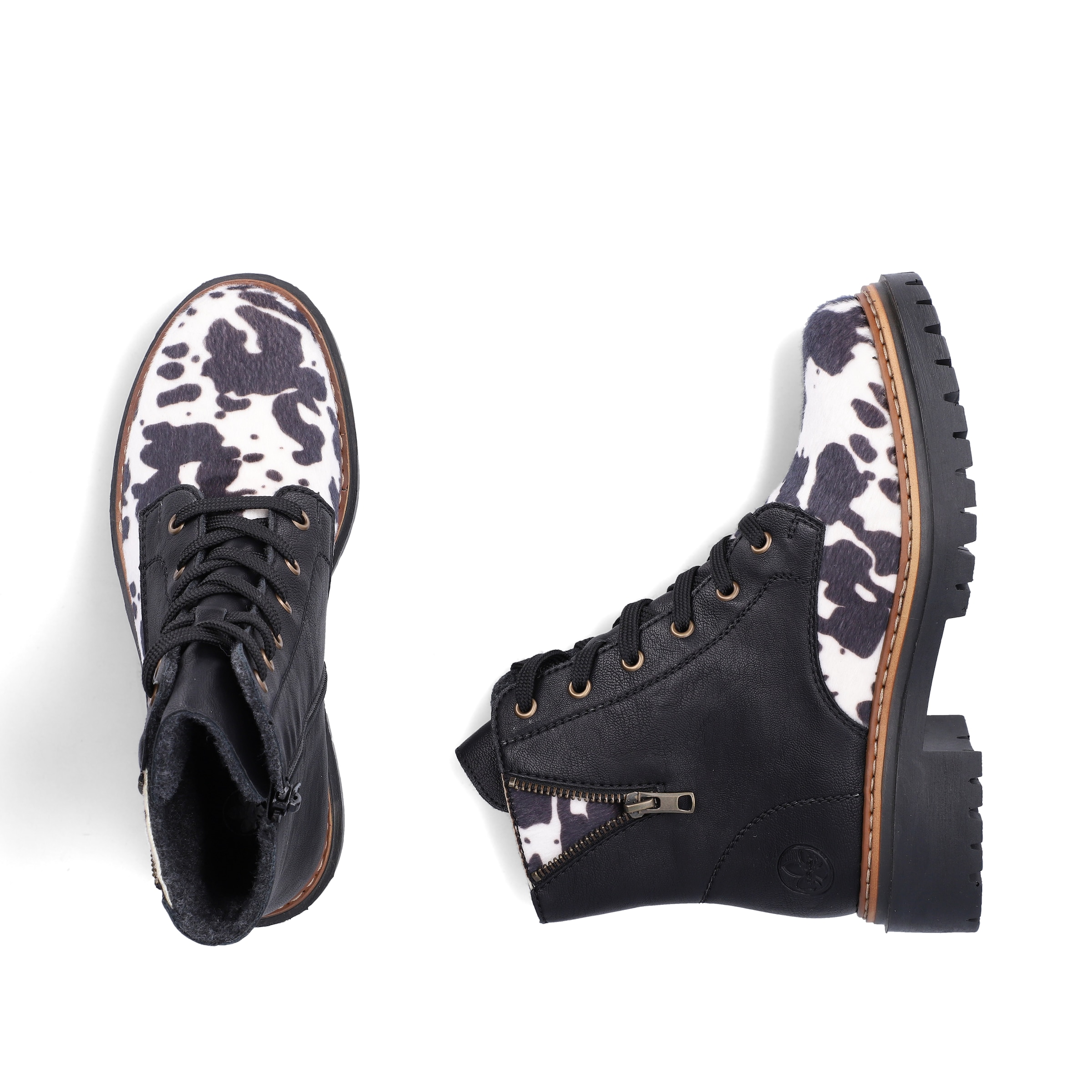Bottines à lacets Rieker en noir
