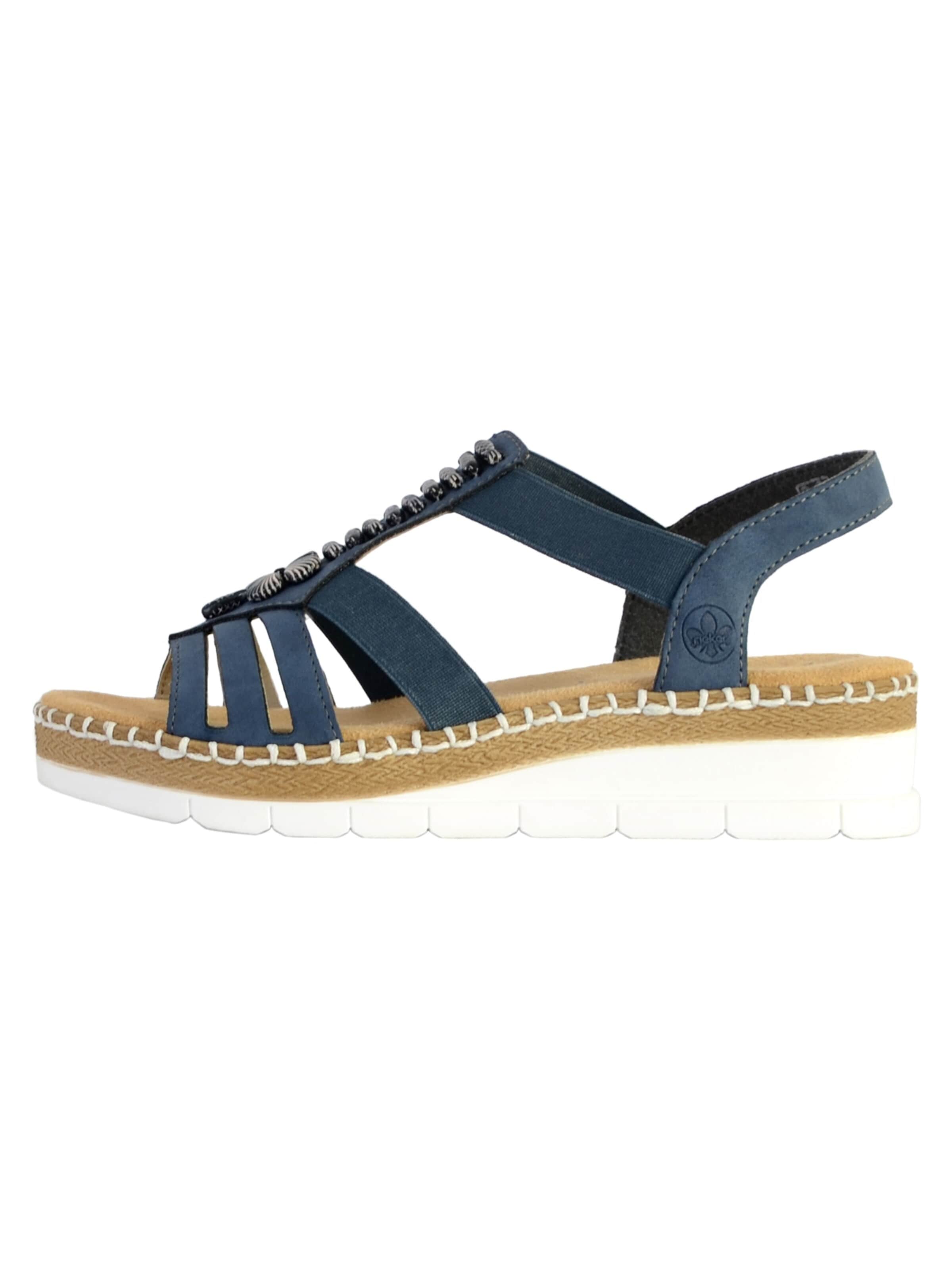 Sandales Rieker en bleu : devant