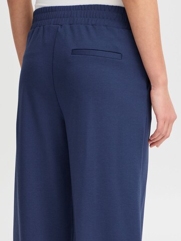 ICHI Wide leg Broek 'Kate' in Blauw