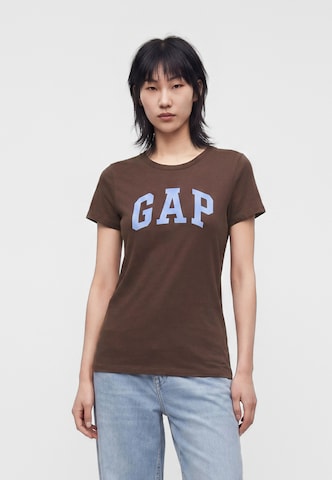 GAP Μπλουζάκι 'CLASSIC' σε καφέ: μπροστά