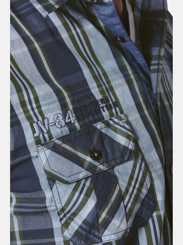 Jan Vanderstorm Comfort fit Button Up Shirt ' Landotan ' in Blue