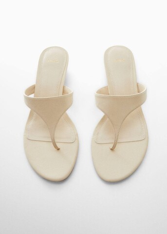 MANGO T-Bar Sandals 'Tria' in Beige