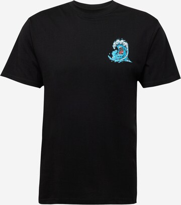 T-Shirt 'Screaming Wave' Santa Cruz en noir : devant