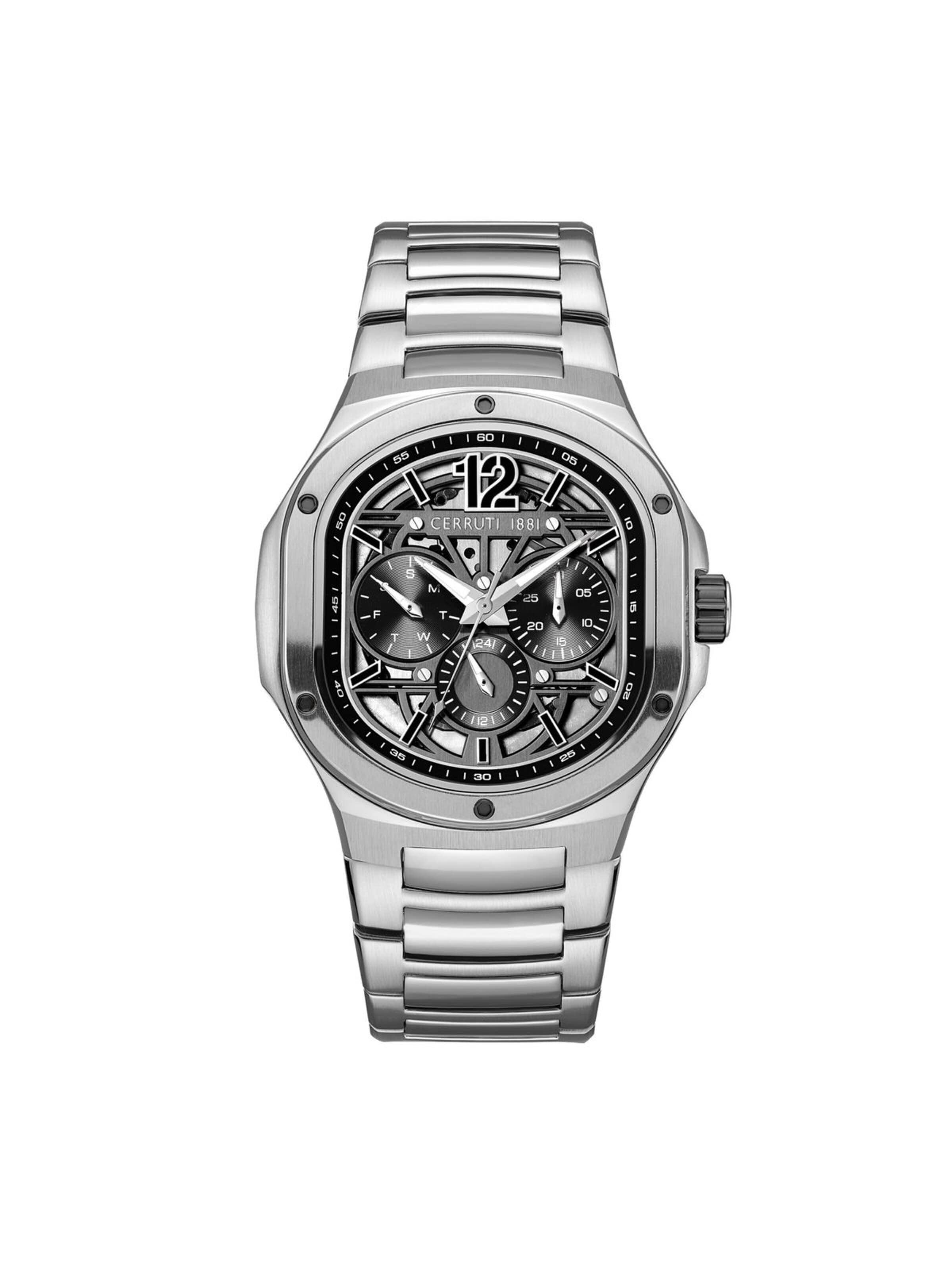 Montre à affichage analogique 'Trento' CERRUTI 1881 en argent : devant