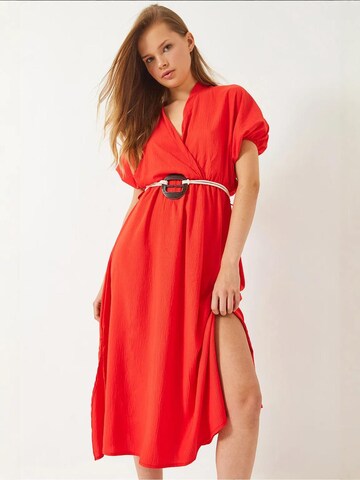 Bianco Lucci Jurk in Rood