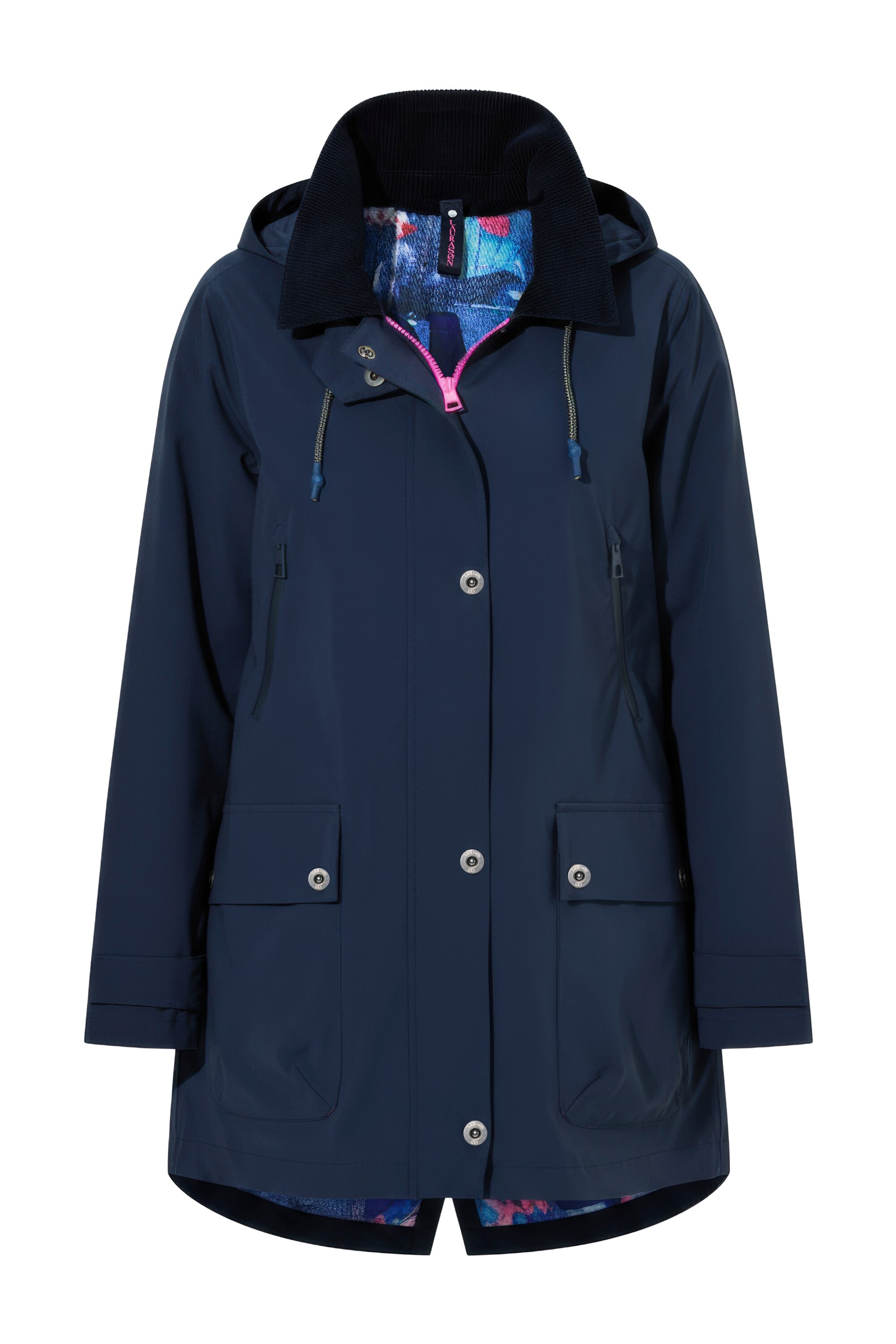 LAURASØN Weatherproof jacket in Blue: front