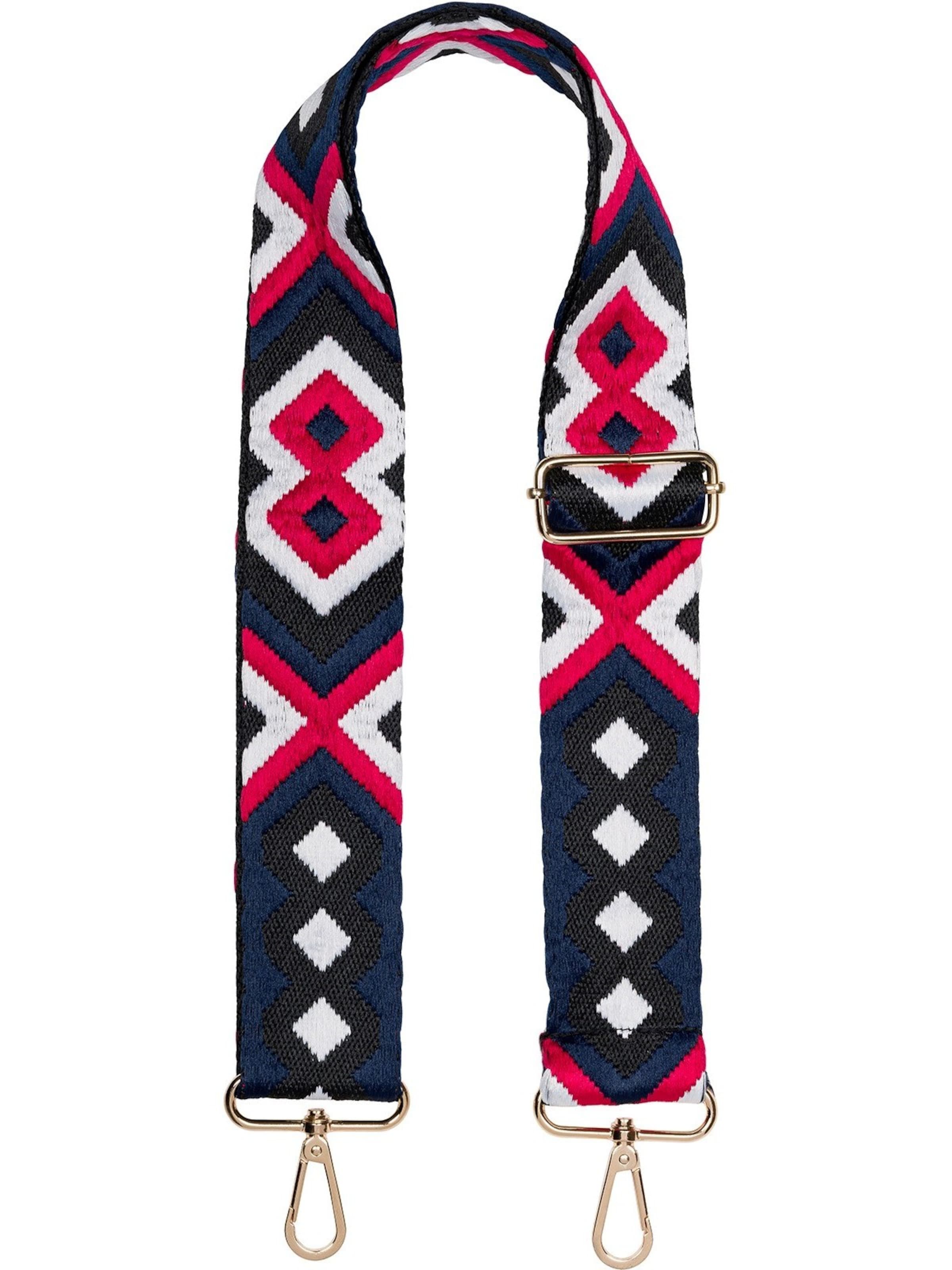 styleBREAKER Taschenzubehör 'Wechsel Taschengurt Ethno Muster bunt'‌‌‌ in Rot: Vorderseite