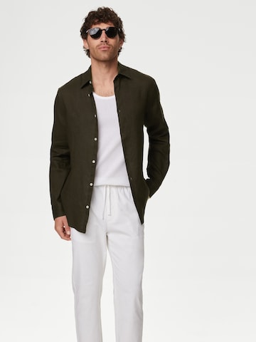 Marks & Spencer Regular Fit Hemd in Braun: Vorderseite