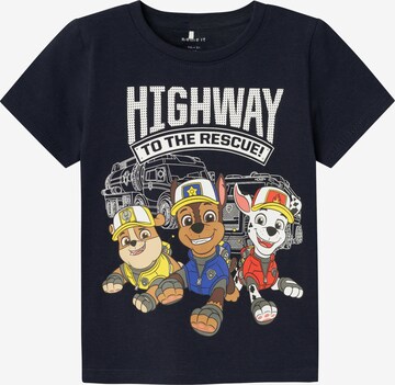 Tricou 'ARIO PAWPATROL' de la NAME IT pe albastru: față