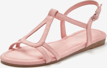 rožinė VIVANCE Basutės su dirželiais: priekis