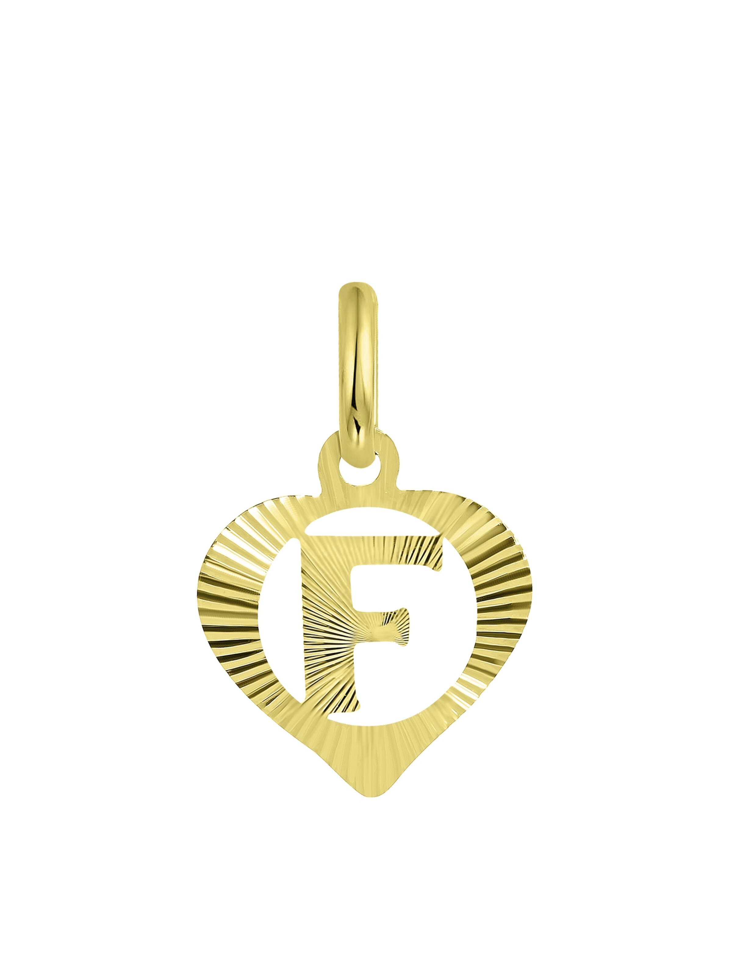 Lucardi Pendant 'Buchstabe' in Gold: front