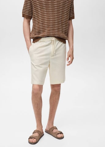 MANGO MAN Regular Pants 'Cabrera' in White: front